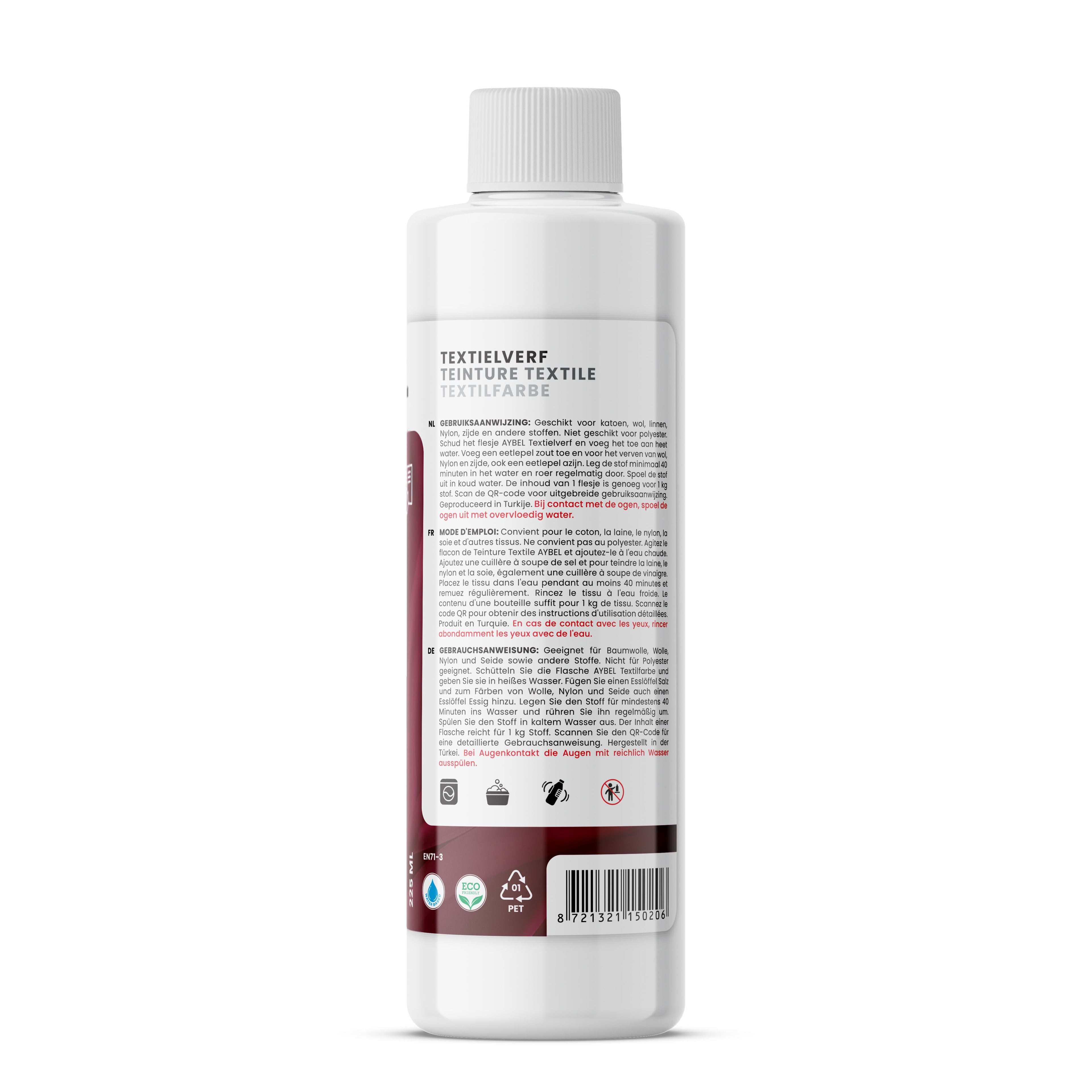 Tinta Têxtil Vermelho Bordeaux Claro