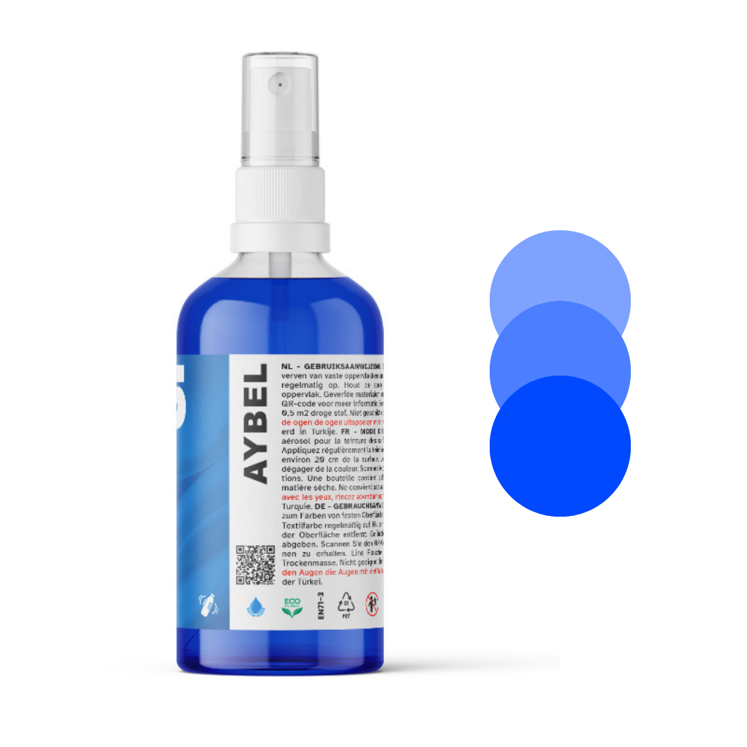 Spray de tinta para tecido azul celeste