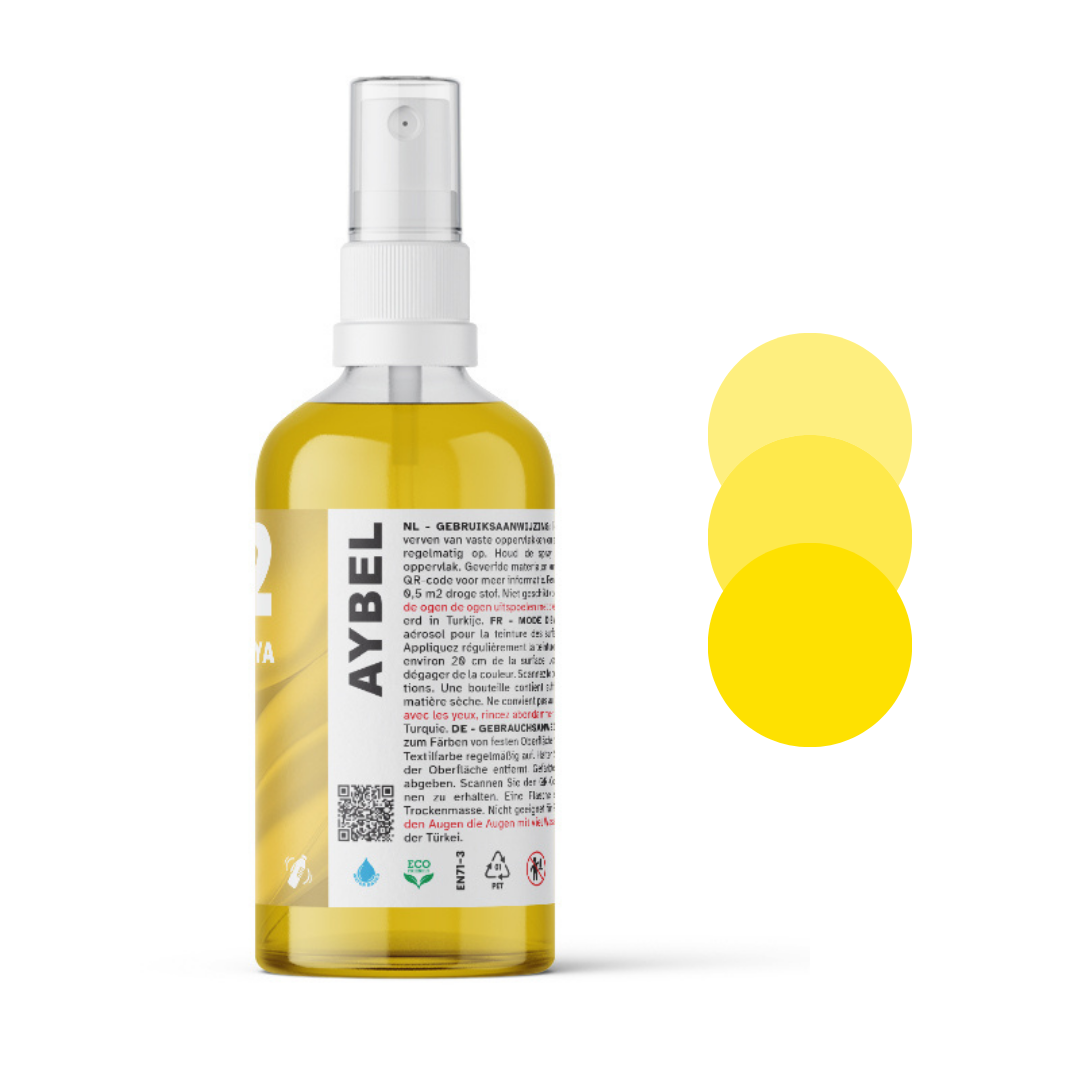 Spray de tinta para tecido amarelo canário