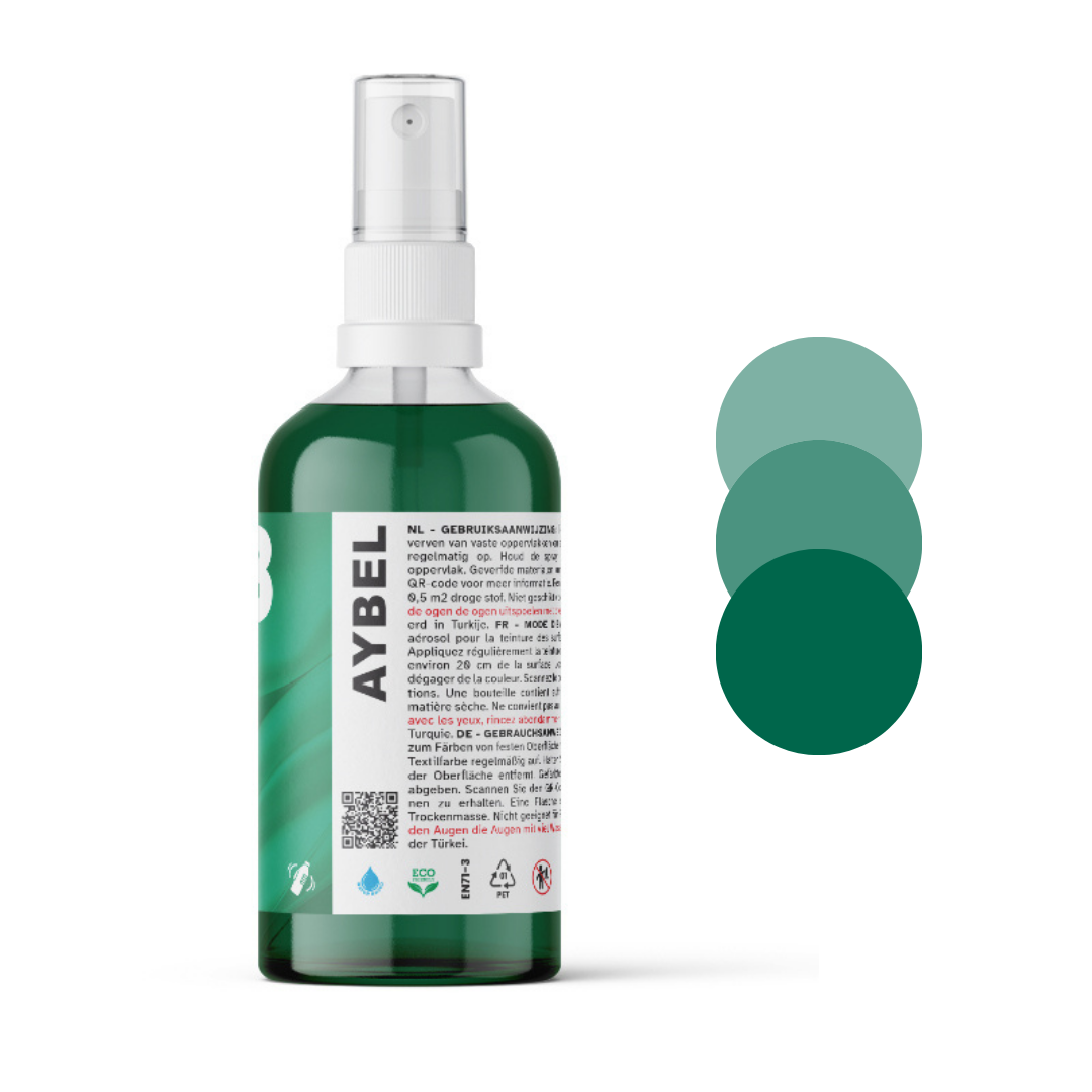 Grasgroene textielverfspray